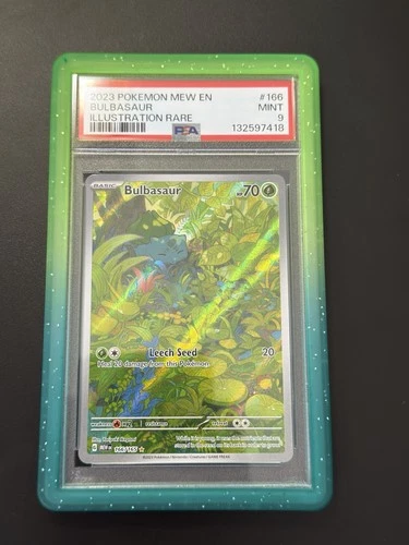 Pokemon-EN Scarlet And Violet 151 Bulbasaur Illustration Rare IR 166/165 PSA 9