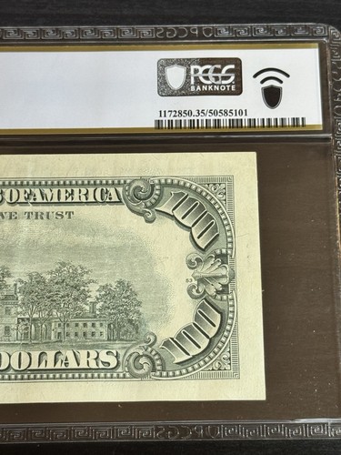 1977 $100 Federal Reserve Note Full Offset Back to Face Printing ERROR PCGS 35 - Picture 6 of 8