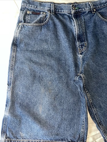 Vintage Tommy Hilfiger Jeans Shorts Herren 38 x 14 Y2K Carpenter Flagge Logo Patch - Bild 9 von 16