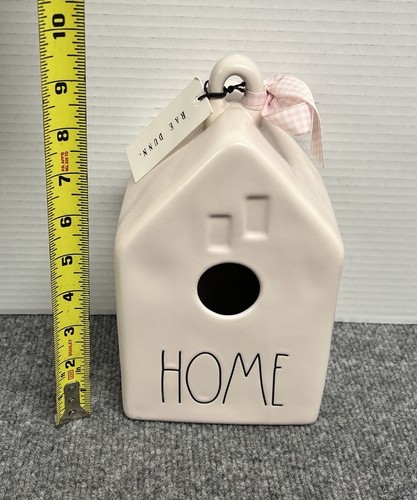 Rae Dunn HOME Birdhouse Pink Ceramic Artisan Collection Home Cottage Decor 6x9 - Picture 5 of 6