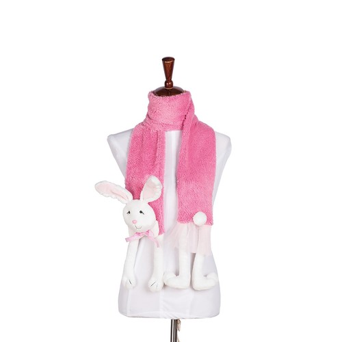Bufanda de primavera rosa conejo de Pascua - Imagen 1 de 2