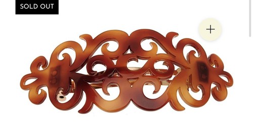 France Luxe Élysée Barrette Hair Clip Warm Brown Tortoise Shell Color ~ NWT - Picture 4 of 4