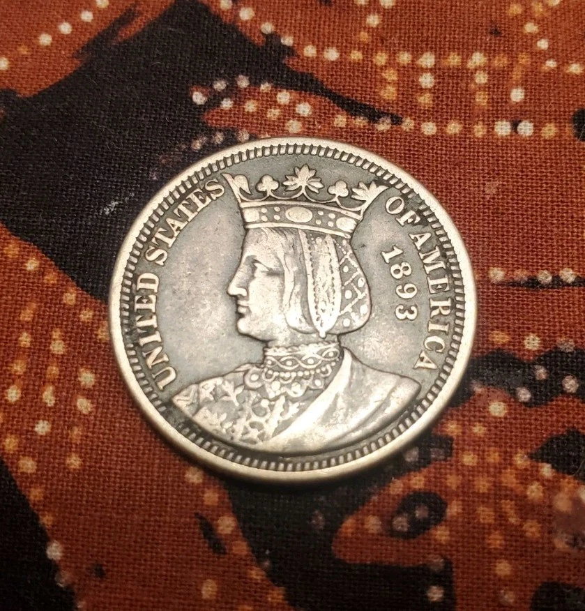 1893 Queen Isabella/Columbian Exposition Quarter USA 25c Commemorative Rare - Image 3 of 4