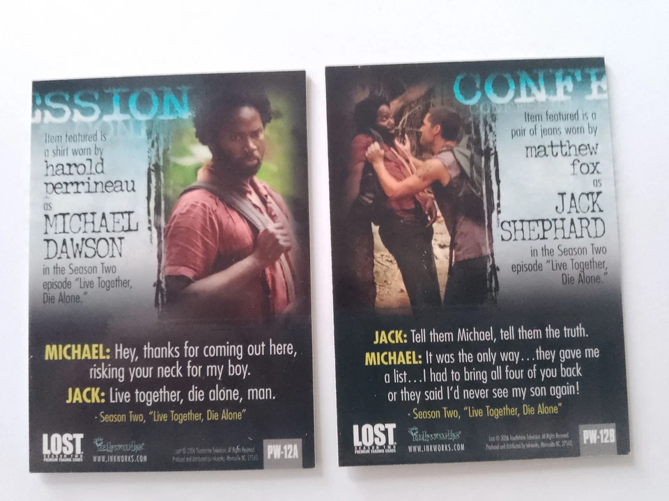 Matthew Fox Harold Perrineau Inkworks Lost Season 2 Confession Pieceworks PW12 - Image 2 of 4