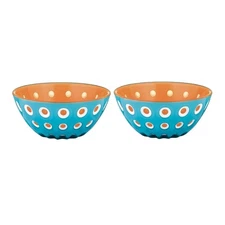 Guzzini Bowl Le Murrine Bowl Set-2 Blue/White/Orange