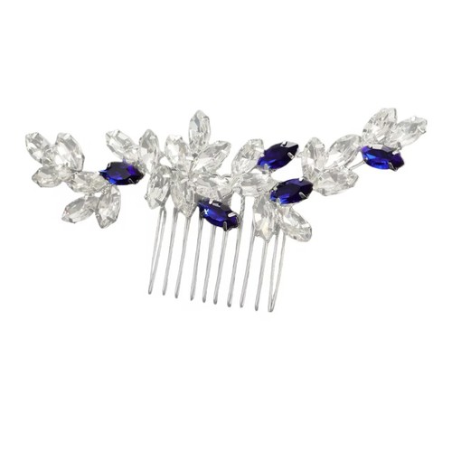 Hochzeit Haarschmuck Blau Braut Accessoire Strass Kopfschmuck - Bild 7 von 20