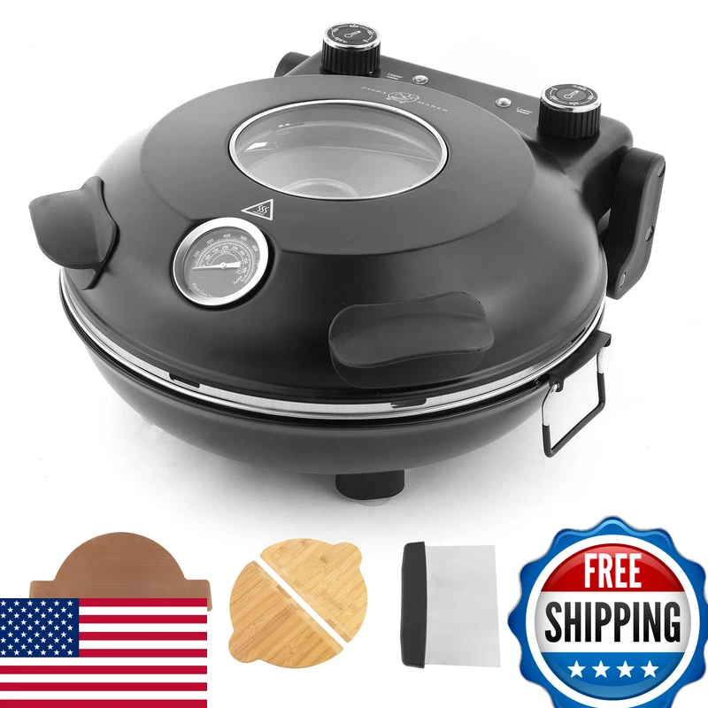 Klaif 12 Electric Countertop Pizza Oven Indoor Ceramic Stone Dual Adjustable
Opens in a new window o