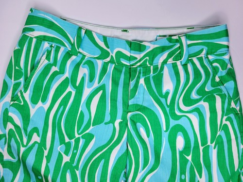 Lilly Pulitzer The Chipper Short Gr. 2 100% Baumwolle blau grün Bermuda Shorts - Bild 2 von 11