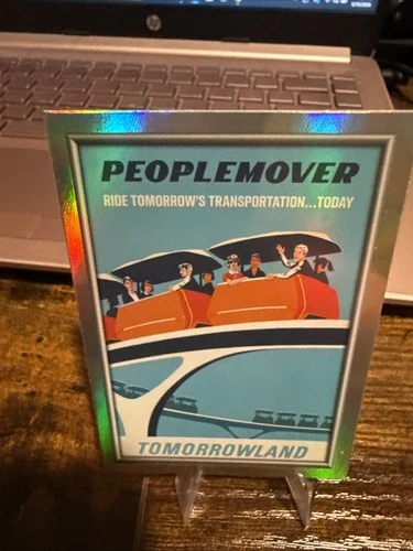 Topps 2025 Disneyland 70th Anniversary Peoplemover Poster Rainbow Foil P-13