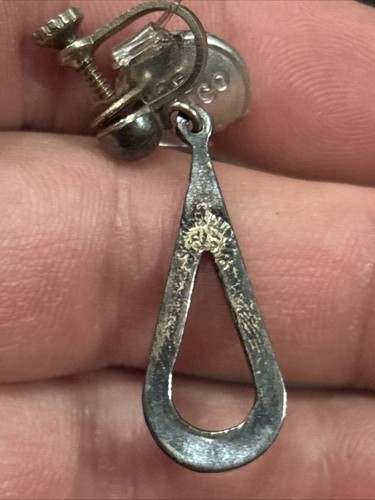 Pendientes antiguos mexicanos de plata alapaca y abulón atornillados - Imagen 17 de 19