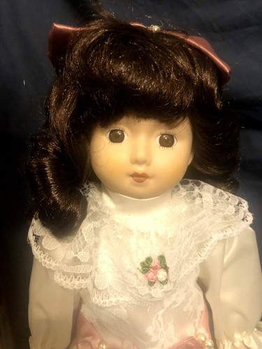 Vintage Lady Victoria "Margaret" 16in  Porcelain Doll with stand.  - Picture 1 of 6