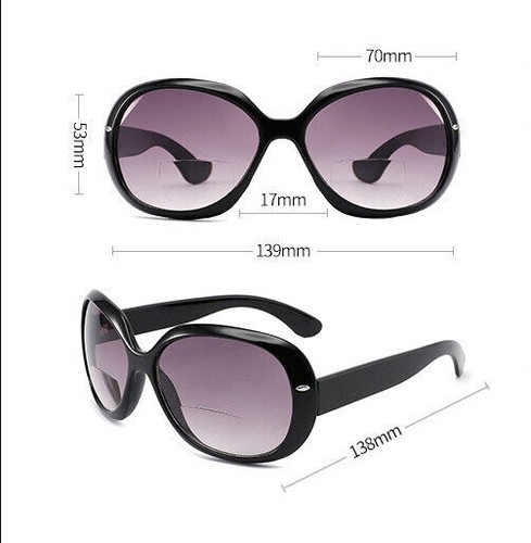 Ladies Oversized Bifocal Reading Glasses Sunglasses Tinted UV400 Lenes# - Picture 4 of 8