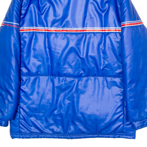 Vintage ROSSIGNOL Mens Puffer Jacket Blue 90s Colourblock L - Picture 6 of 6