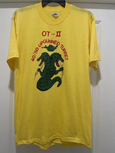 Military Shirt 40/50 Upgunned Turret OT-II Ta 1980s vintage concert t-shirt, vintage, single stitch, B+ condition