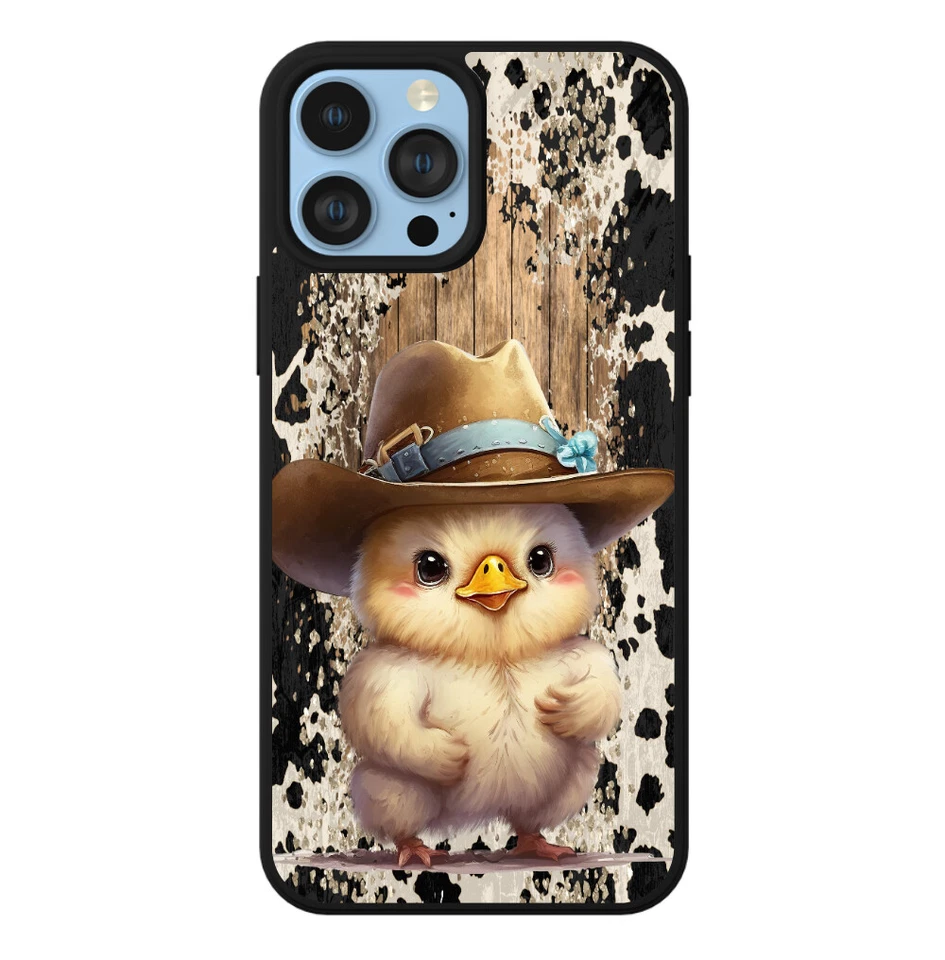 Funda protectora para teléfono vaquero pollo occidental para mujer niña linda duradera Foto 3 de 4