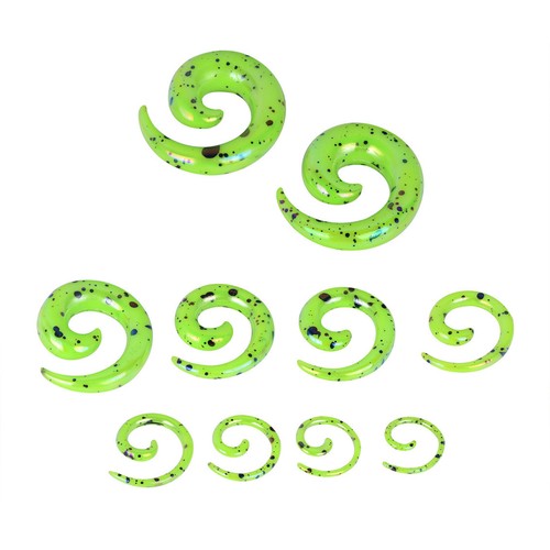 18PCS Acrylic Spiral Taper Stretching Kits Stylish Ear Gauge Pluges 14G-00G Set - Imagen 18 de 25