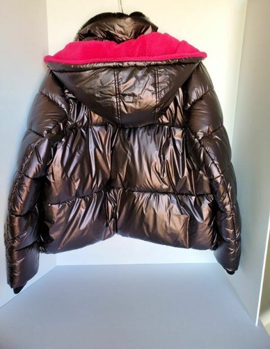 Calvin Klein gefütterte Damenjacke Pflaume/Lila Kapuze Größe Large neu mit Etikett - Bild 5 von 5