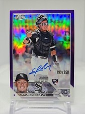 2023 Topps Chrome Carlos Perez RC 199/250 Autograph Purple Ref. #RA-CP White Sox
