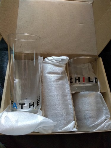 4er Set "MUTTER KIND VATER" Trinkgläser Propaganda 2 Tumbler 2 Longdrink - Bild 2 von 5