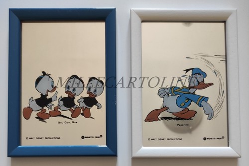 WALT DISNEY DONALD DUCK & HUEY DEWEY LOUIE - 2 Little Mirrors, Righetti Prod. - Picture 1 of 4