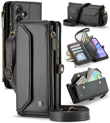Luxury Credit Card Slots Wallet Leather Case Cover For Samsung Galaxy A-series