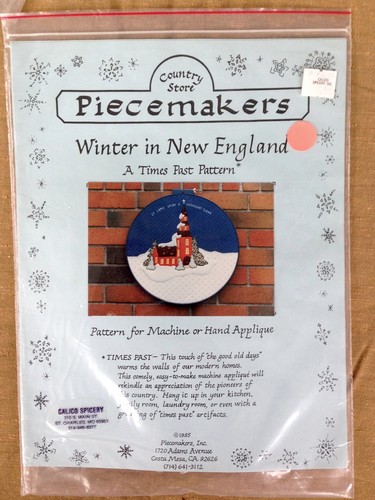 Fabricantes de piezas Country Store invierno en Nueva Inglaterra patrón de punta de aguja 1985 - Imagen 1 de 2
