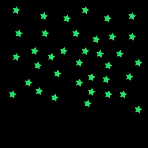 100 Wall Glow In The Dark Stars Kids Bedroom Nursery Room Luminous Stickers - Afbeelding 8 van 12