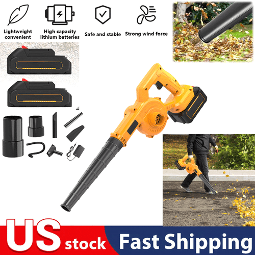 Portable Cordless Leaf Blower Electric Suction Dust Vacuum Handheld W/5 Battery
