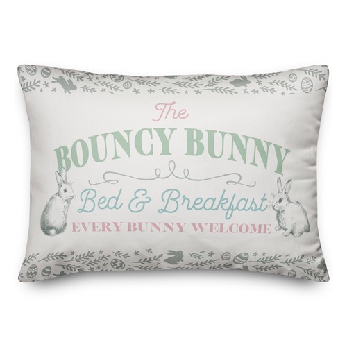 Creative Products The Bouncy Bunny Bed and Breakfast 20 x 14 Spun Poly Pillow - Picture 2 of 3