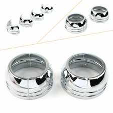 Chrome Fork Boot Cap Covers for Harley Dyna FXD 06-17 Low Rider 49mm Front End