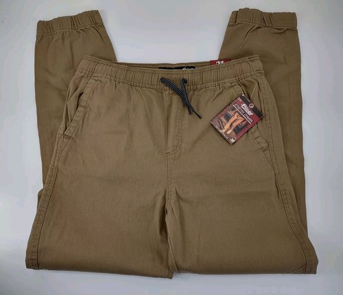 Plugg Jogger Pants Youth Size XL 18 - 20 Stretch Brown MSRP $40 NWT - Picture 9 of 14