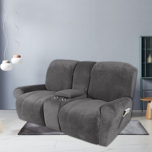 2 Sitzer Liegebezug Samt Stretch Loveseat Schonbezug Liegesofabezüge - Bild 111 von 125