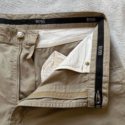 Hugo Boss Alabama Chinos Uomo W34 L33 Beige 100% Cotone Leggero *Taglia* - Foto 10 di 15