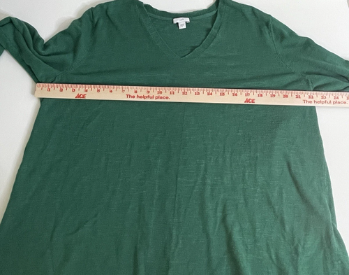 Maglione maglione leggero J. Jill taglia XL verde lino cotone - Foto 5 di 8