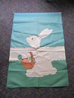 Full size  Spring Flag w bunny holding a basket w veggies  41" L x 28 "