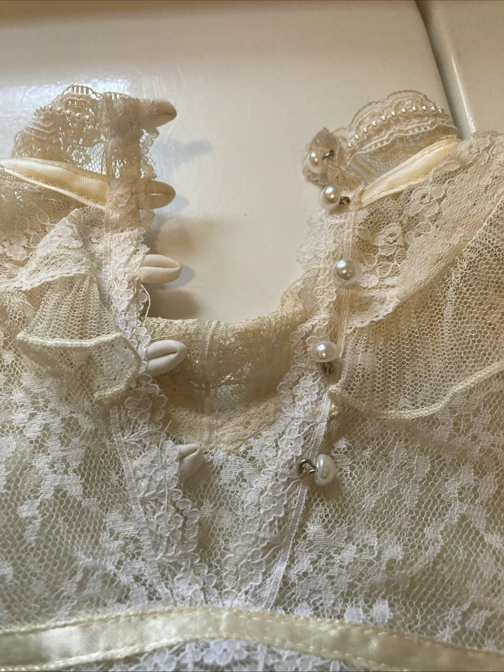 Gunne Sax Baby синий кружева макси платье жемчуг красивый винтажный найти Джессика Сан - Изображение 3 из 4