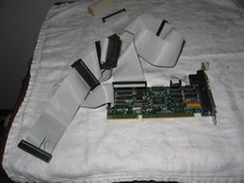 Vintage PTI-227B Disk Controller Card w/ MFM + IDE Cables 16 Bit ISA