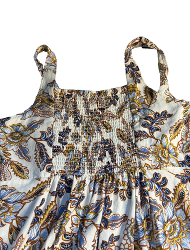 Old Navy Maxi Leinenmischung Kleid Damen XL mehrfarbig Blumenmuster Frühling Sommer - Bild 11 von 12
