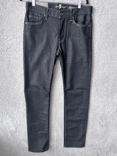 7 For All Mankind Jeans Mens 30x34 Blue Denim Slimmy Slim Straight Leg Stretch