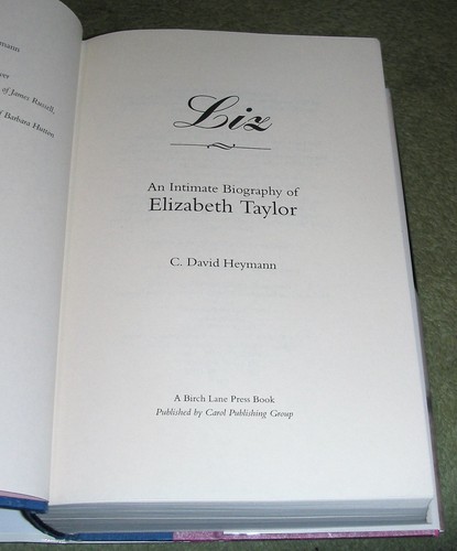 LIZ: Biography of Elizabeth Taylor by C. David Heymann 1995 HC/DJ 1st 1st +Cover - Foto 7 di 12