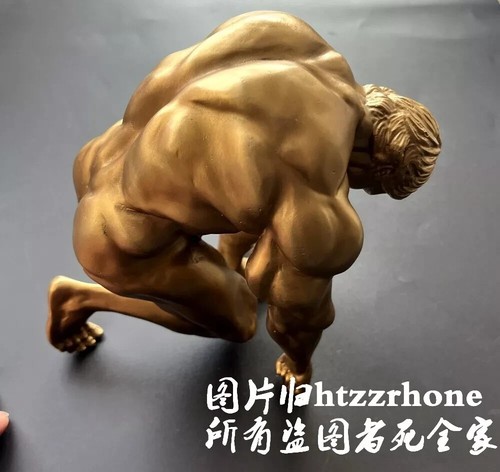 Messing Muskel Mann Statue starke Athleten Läufer Figur Sammlung Wohndeko - Bild 7 von 8