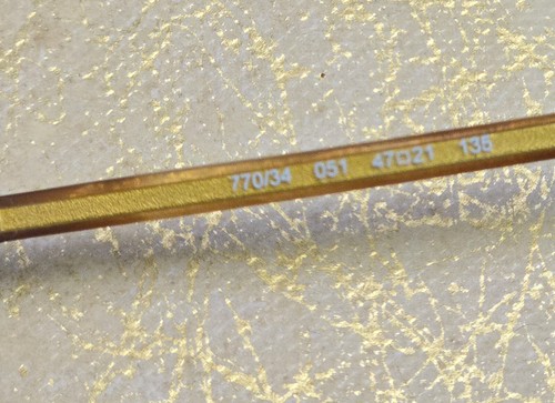 VINTAGE MARCHON AIRLOCK 770/34 47-21-135 BROWN TEMPLE OVAL RIMLESS EYEGLASSES - Picture 3 of 11