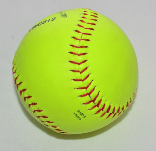 WORTH SOFTBALL 12" NEON YELLOW OFFICIAL LEAGUE  - Picture 4 of 4