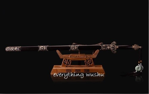 Espada recta doble tai chi premium Wushu Swan Jiam Shuang Jian - Imagen 7 de 11