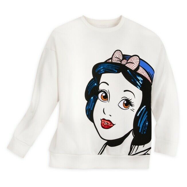 NWT, Size Small Snow White Sequined Pullover Sweatshirt for Women Disney |  eBay
