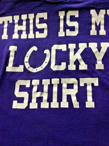 Ladies L (14-16) T shirt This is my Lucky Shirt in purple - Picture 2 of 3