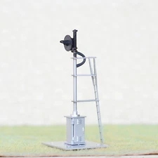 1 x HO scale searchlight signal model railroad tri-light steel power cabinet #05
