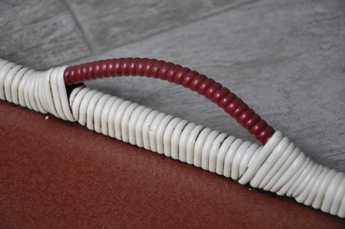 Vintge Retro 1950's Mid Century Coffee Tea Serving Tray + Handles Woven Surround - Picture 3 of 11