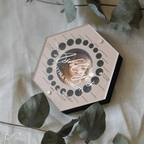 Personalized Baby Milk Teeth Box First Haircut Tooth Storage Box Wood Fairy - Picture 3 of 8