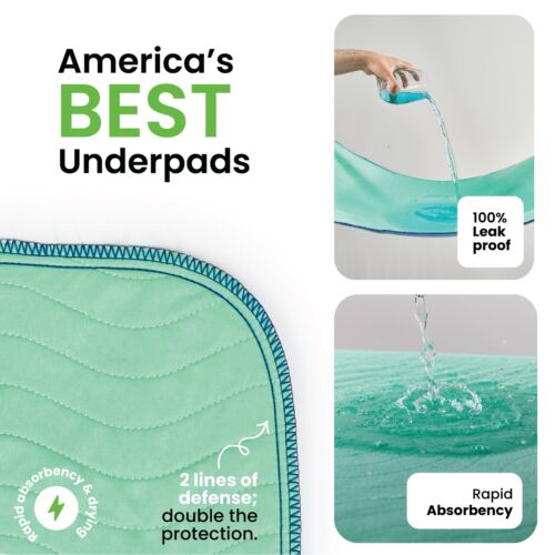 Pack of 4 Washable Underpads - 18" x 24" - Small - Picture 2 of 7